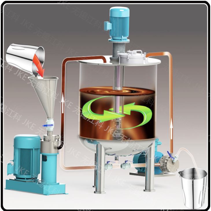Inline miltelių ir skysčių maišytuvas